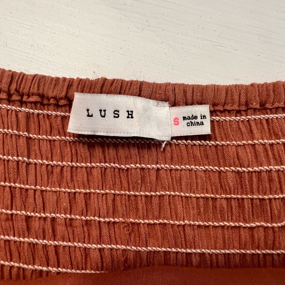 Lush Ruffle Hem Midi - S - Rust - image 4